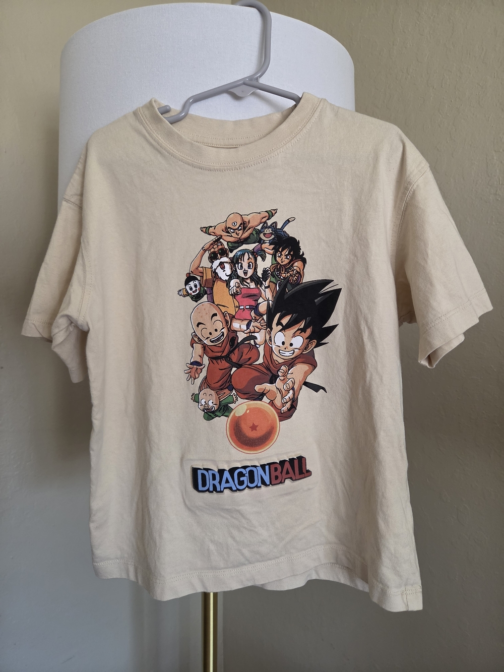 Zara Cream Dragon Ball Cotton  Graphic Tee